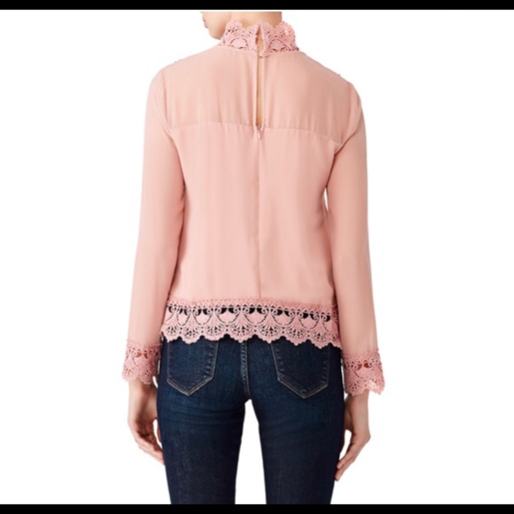 🛑 SOLD 🛑 Rose Chiffon Ruffled Top - Picture 2 of 4